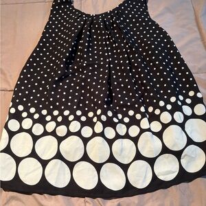 Elle Black and White Bubble Skirt Knee-Length Cocktail